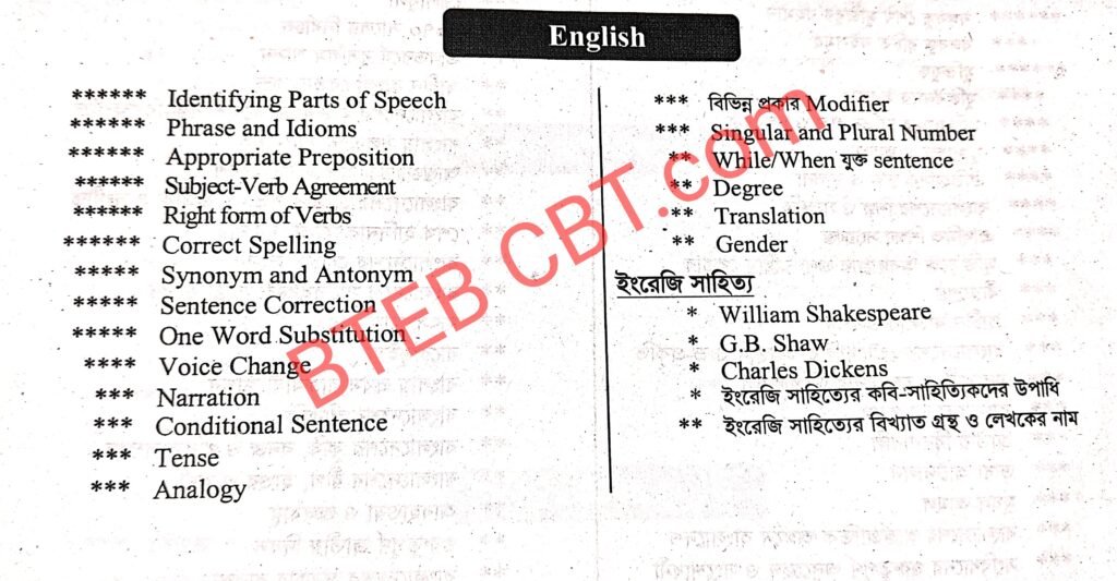 DPE Exam Suggestion 2025 | প্রাইমারি সহকারী শিক্ষক নিয়োগ সাজেশন ২০২৫ 4 প্রাইমারি সহকারী শিক্ষক নিয়োগ প্রস্তুতি ইংরেজি
