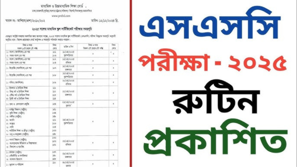 ২০২৫ সালের এসএসসি ও দাখিল পরীক্ষার রুটিন - সিলেবাস 3 ২০২৫ সালের এসএসসি ও দাখিল পরীক্ষার রুটিন - সিলেবাস
